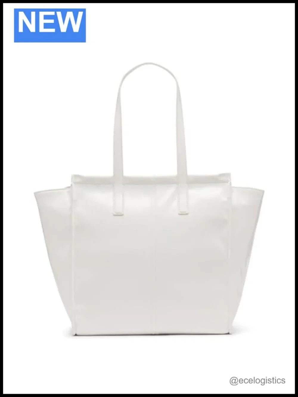 Medium Tote Handbag Faux Leather Top Zip Closure Vegan